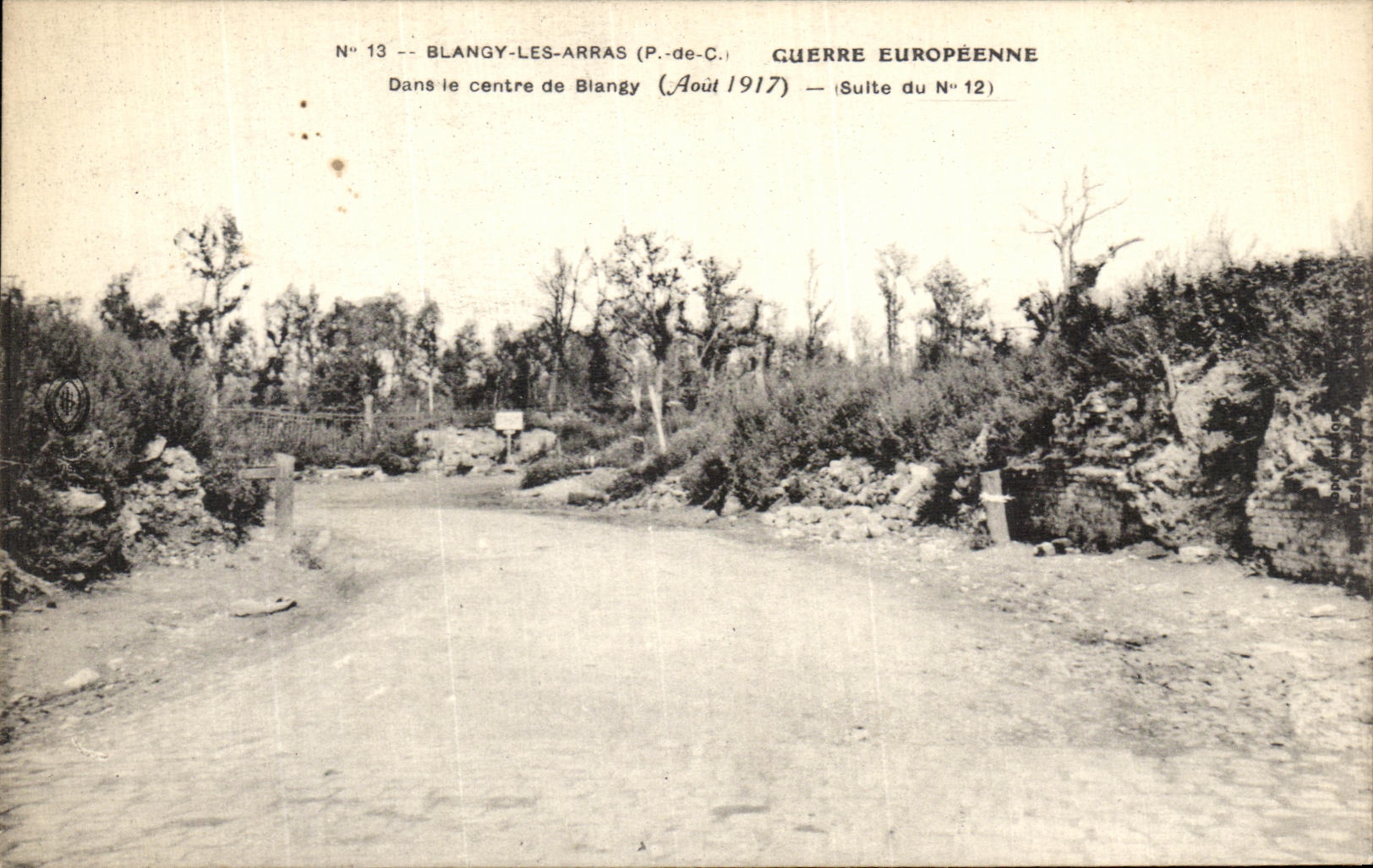 CPA Blangy Les Arras Guerre Europeenne Dans le centre miltiaria 