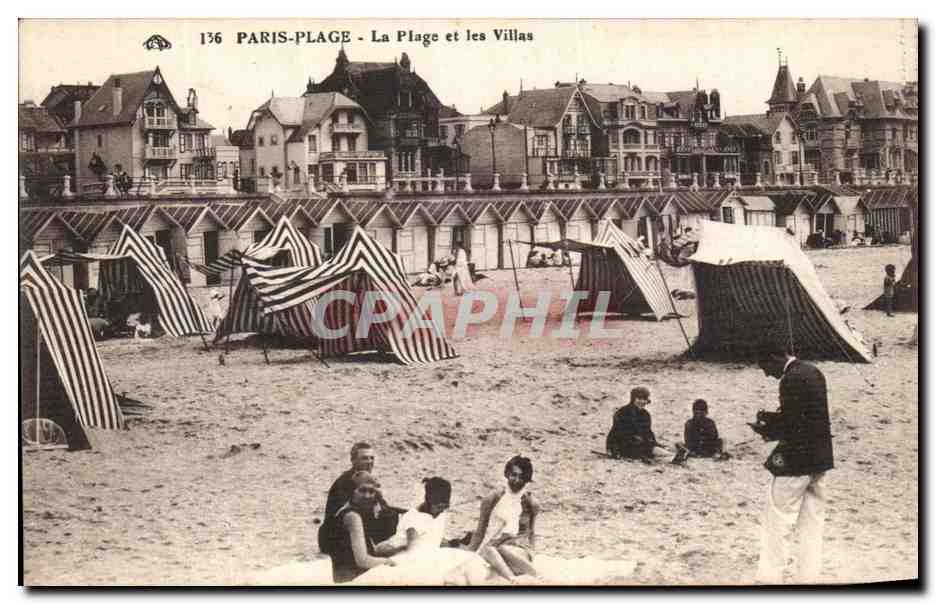 CPA Paris Plage La Plage et Les Villas