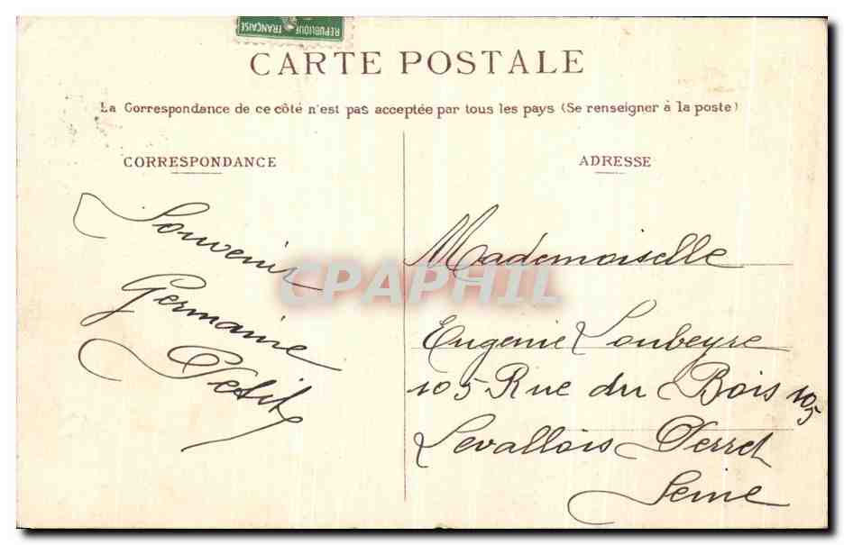 Boulogne-sur-Mer — Le Casino — éditeur Paris, n° 57 — Verso