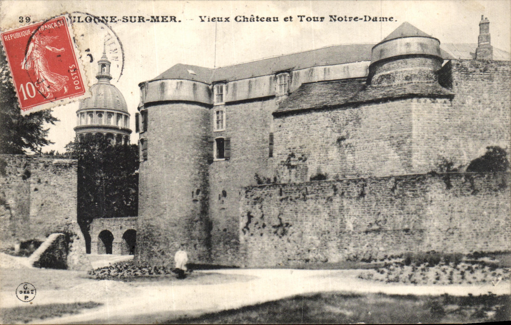 VLOGNE-SUR-MER. — Altes Schloss und Turm Notre-Dame. — G. DEER, n°39