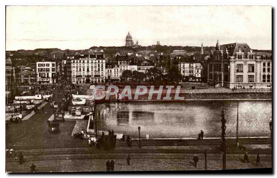 Tarjeta postal antigua Boulogne Sur Mer Le Pont Marguet Et Les Quais