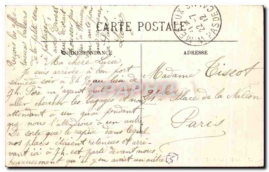 Boulogne-sur-Mer — Die Quais und die Neue Post — Verlag: 17 — Rückseite