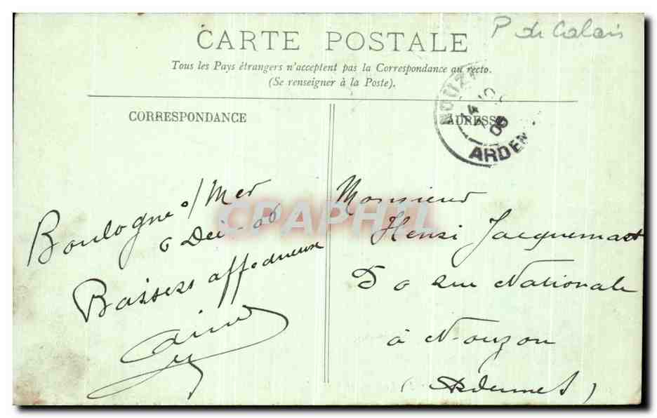 CPA Boulogne Sur Mer La Princes Of Wales Bateau — Rückseite