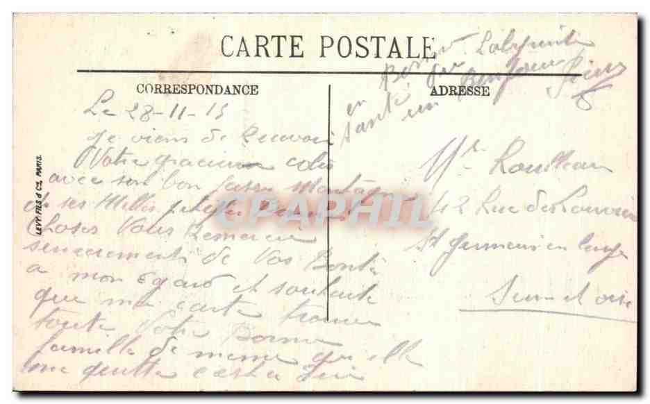 CPA Arras L Hotel de Ville et La Place Militaria  — Rückseite