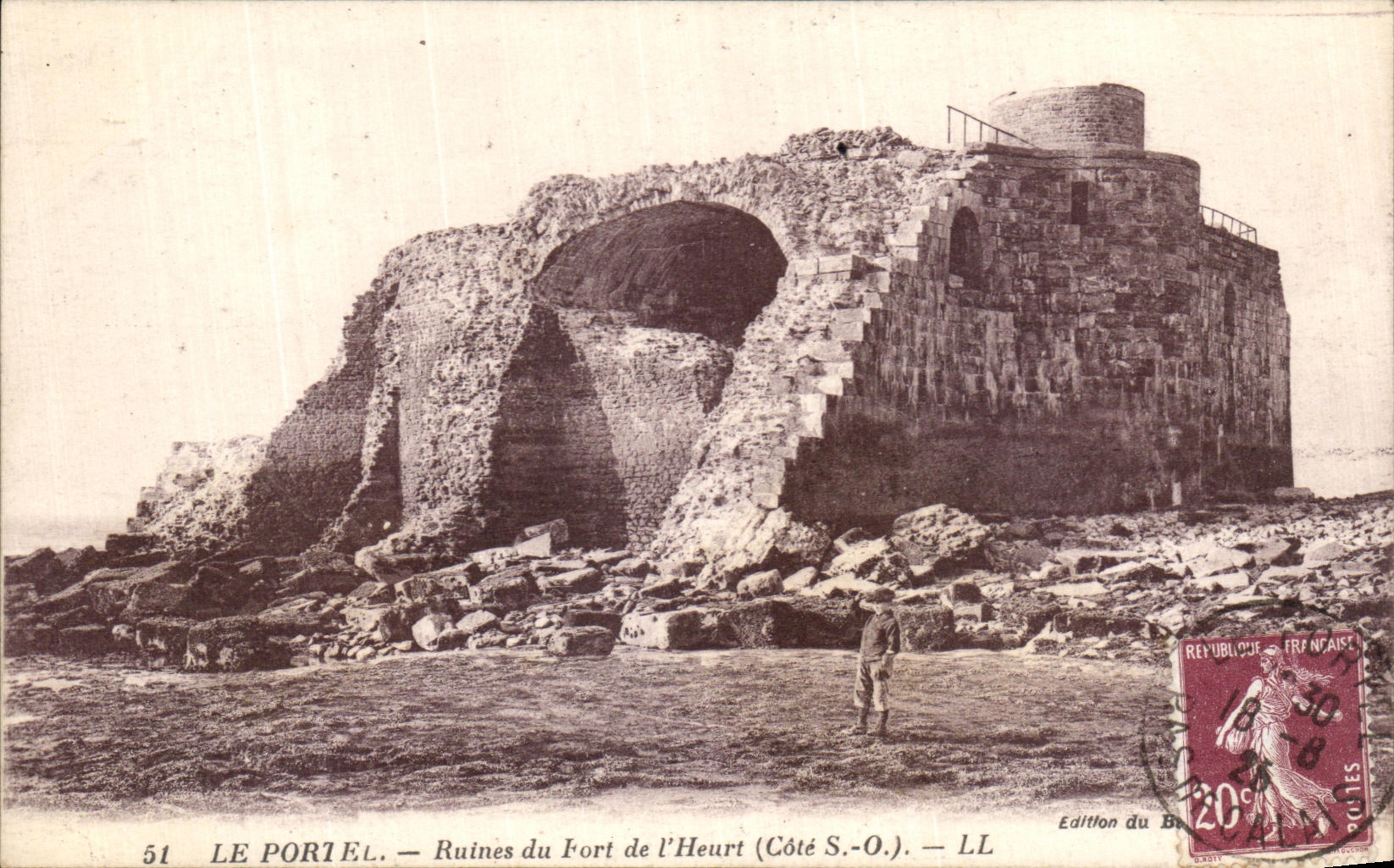 CPA Le Portel Ruines du Fort de L Heurt