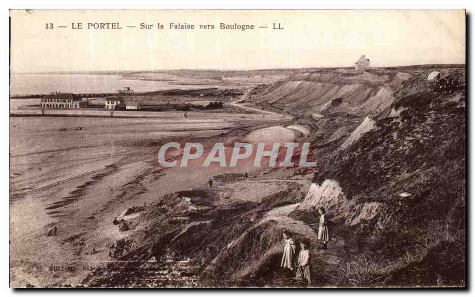 CPA Le Portel Sur La Falaise Vers Boulogne