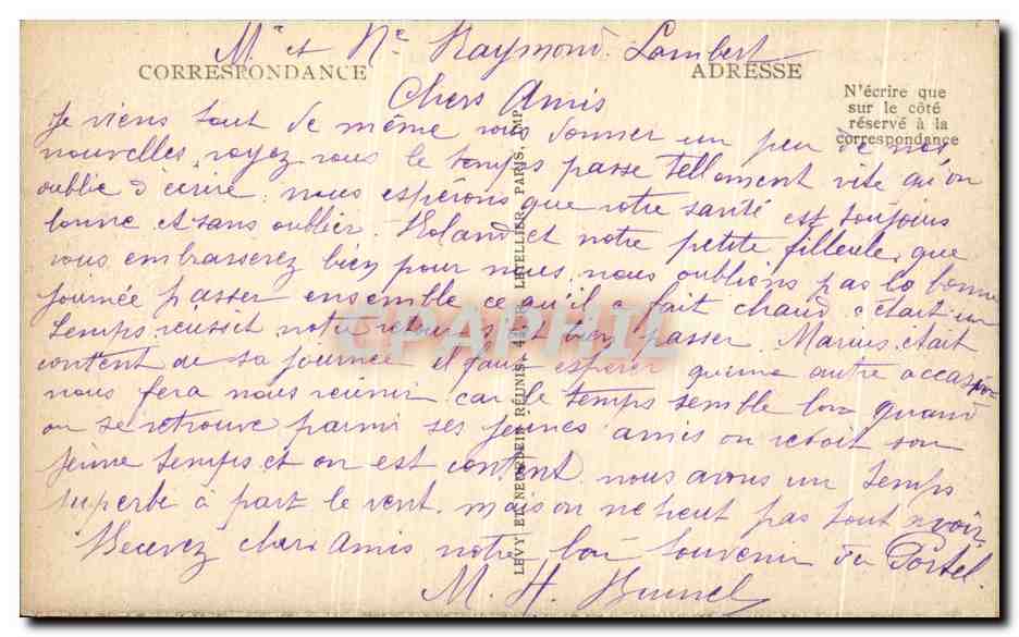 CPA Le Portel Sur La Falaise Vers Boulogne — Verso