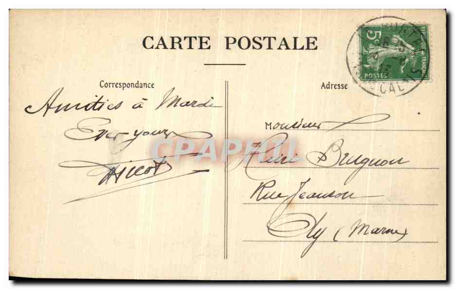 CPA Le Portel Environs de Boulogne Sur Mer  — Verso