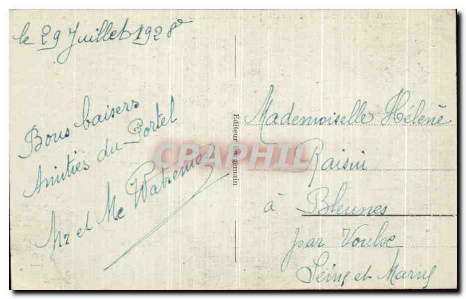CPA Le Portel La Cueillette Des Moules  — Rückseite