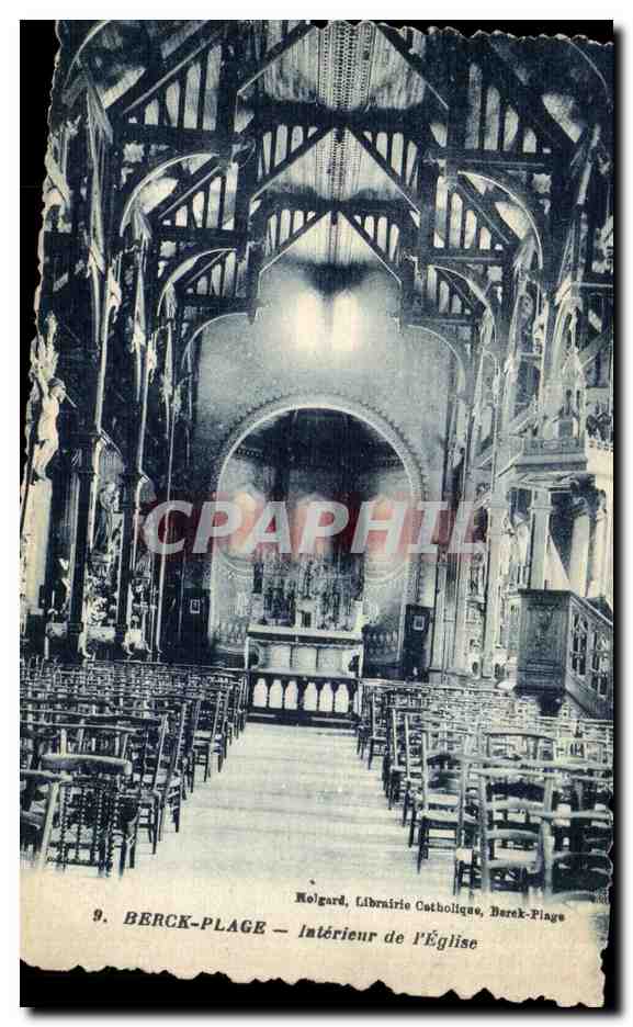 CPA Berck Plage Interieur de L Eglise 