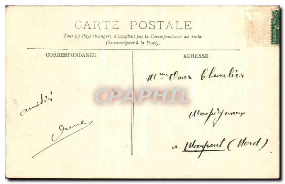 CPA Calais La Gare Martitime Bateau — Rückseite
