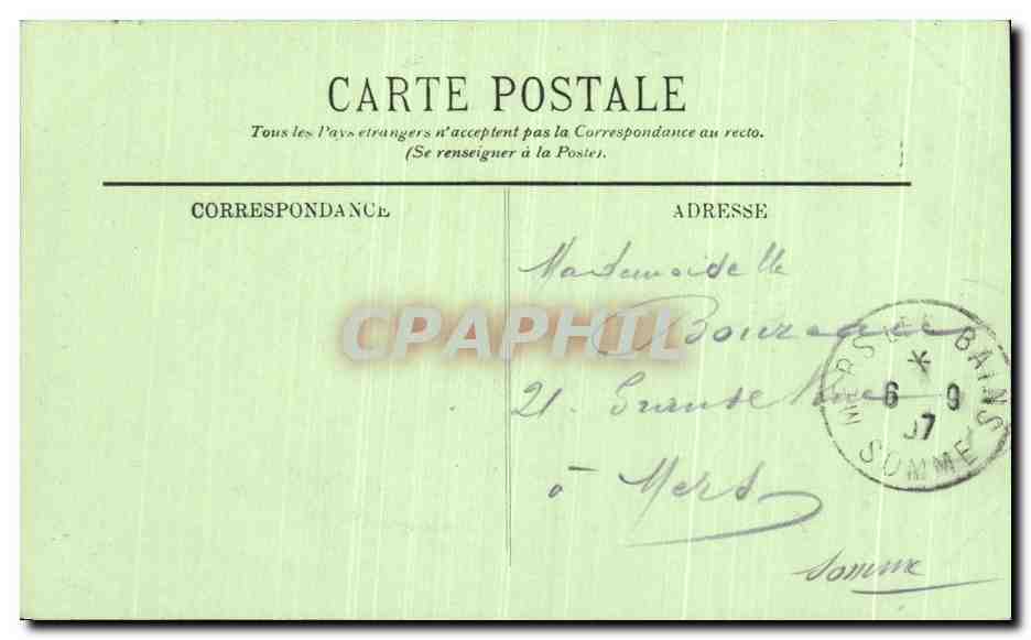 CPA Calais La Porte De La Citadelle — Rückseite