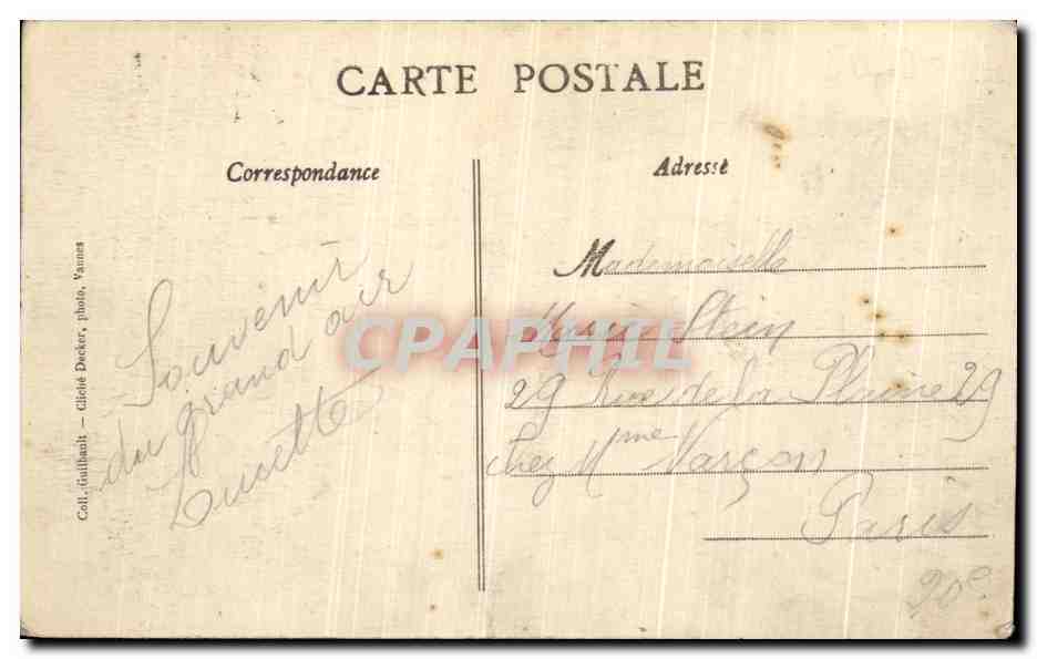 CPA Lamor Baden Les Baigneurs Sur La Plage  — Rückseite