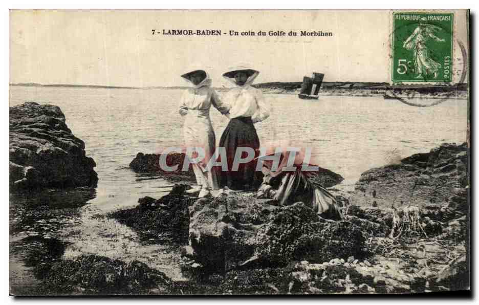 CPA Larmor Baden Un Coin Du Golfe Du Morbihan 