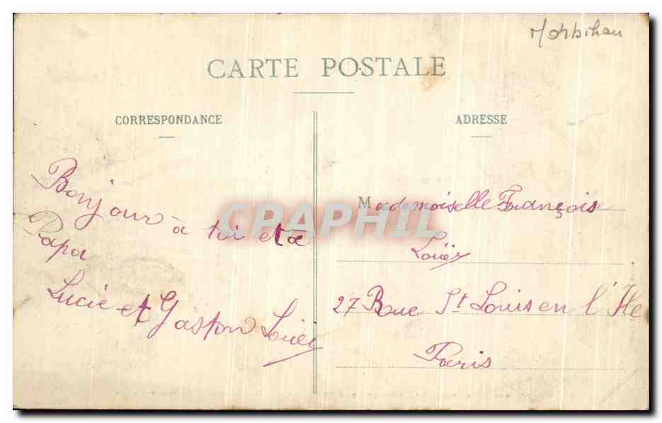 L'Autel de la Sainte-Vierge — Environs de Questembert et d'Allaire — CADEN — Collection David, Vannes — Rückseite