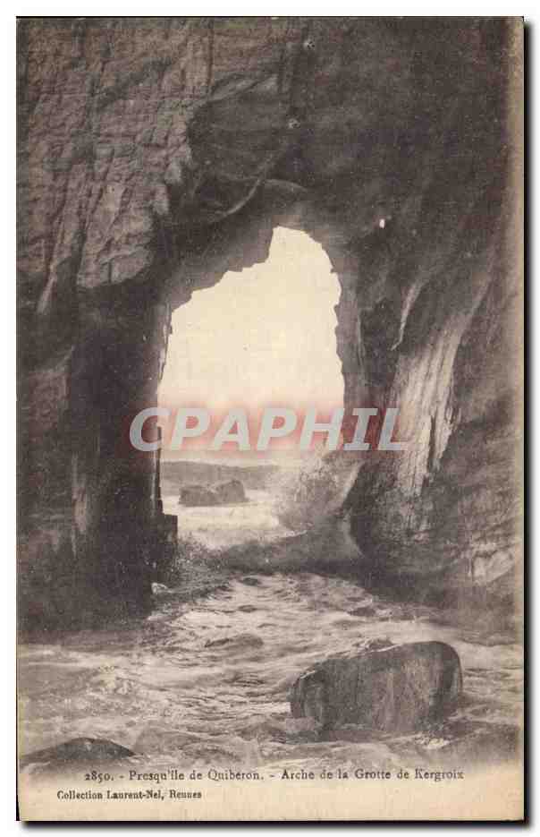 Presqu'île de Quiberon — Arche de la Grotte de Kergroix — Collection Laurent-Nel, Rennes