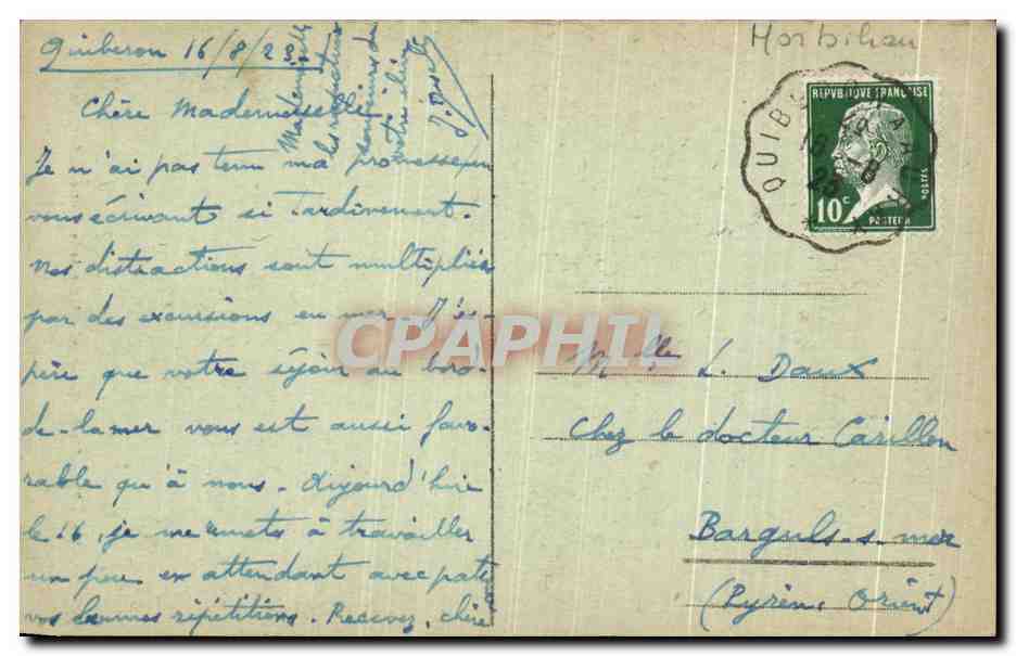 Presqu'île de Quiberon — Arche de la Grotte de Kergroix — Collection Laurent-Nel, Rennes — Rückseite