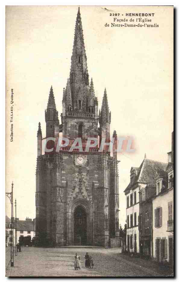 CPA Hennebont Facade de L Eglise de Notre Dame du L Aradis