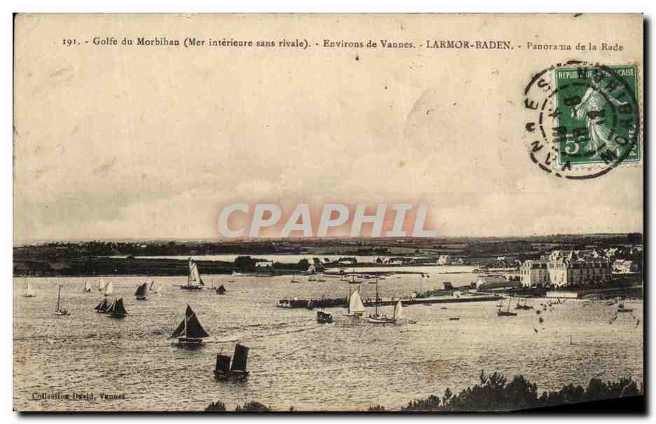 CPA Vannes Larmor Baden Panorama de la Rate