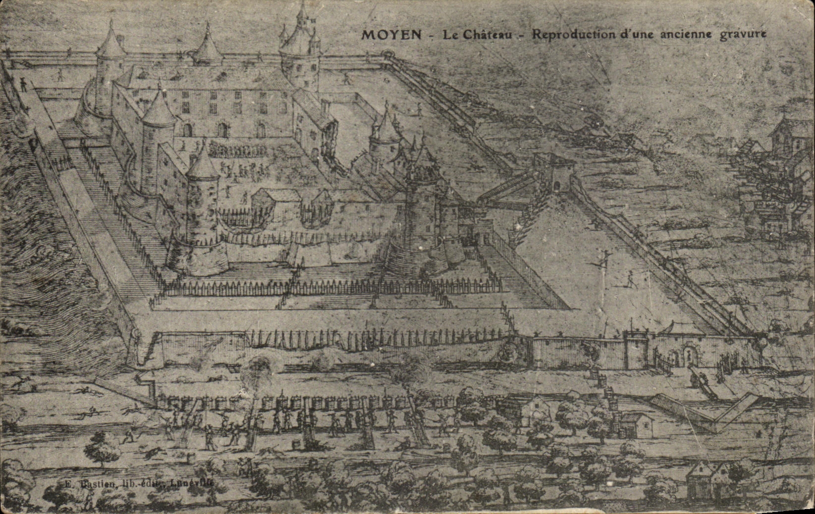 CPA Moyen Le Chateau Reproduction d une ancienne gravure