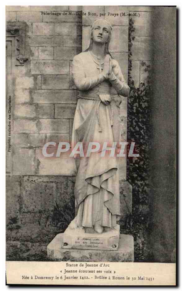 Statue de Jeanne d'Arc — « Jeanne écoutant ses voix » — Propriété exclusive des Chapelleurs