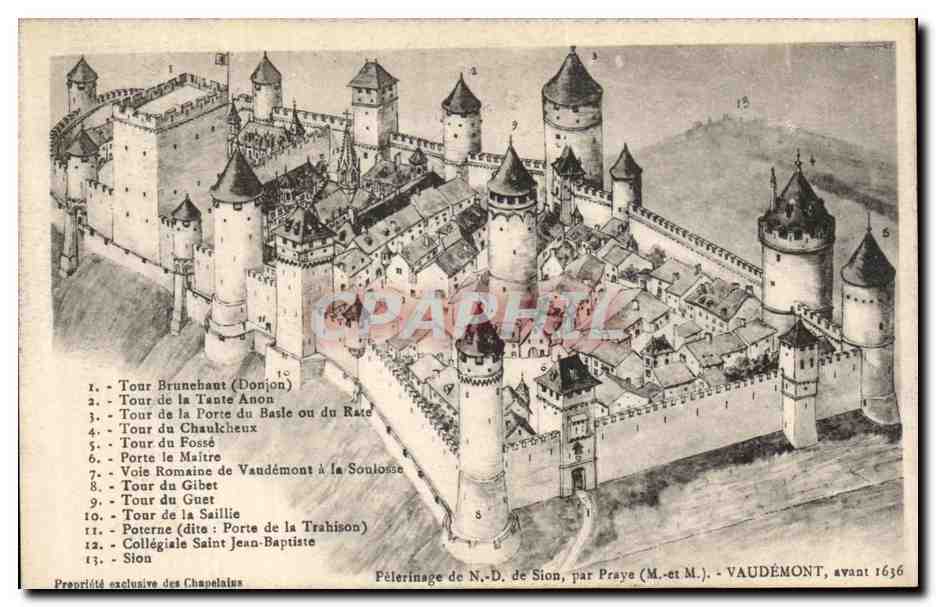 Vaudémont — Pèlerinage de N.-D. de Sion, avant 1636 — Propriété exclusive des Chancelaus