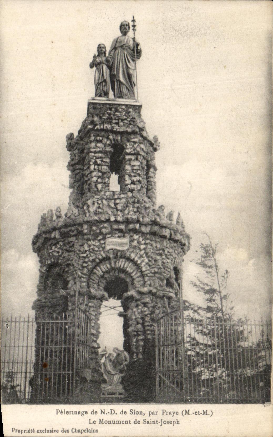 Pèlerinage de N.-D. de Sion — Monument de Saint-Joseph — par Praye (M.-et-M.)