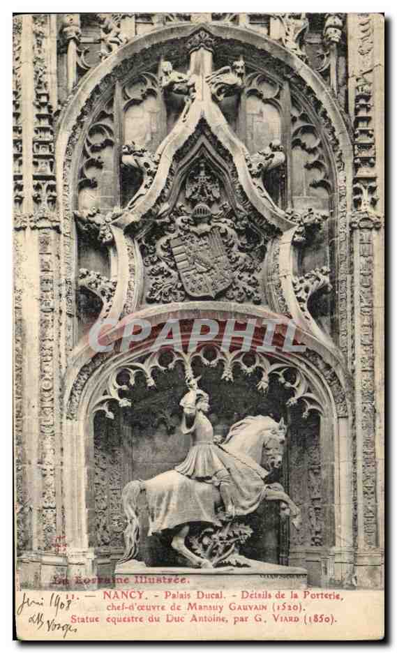 CPA Nancy Palais Ducal Details de la Porterie 