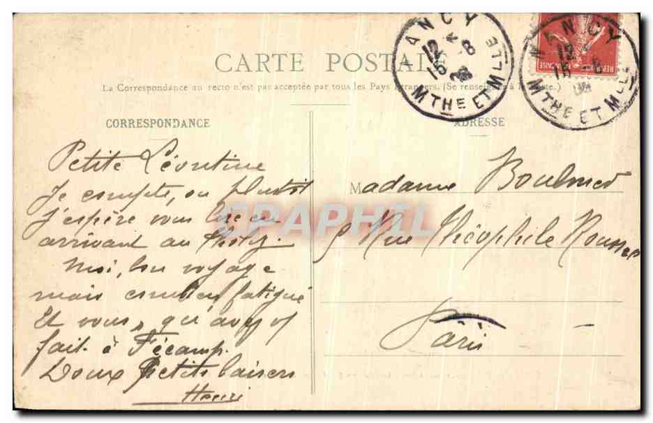 CPA Nancy Place Stanislas Grille en fer Forge de Jean Lamour — Verso