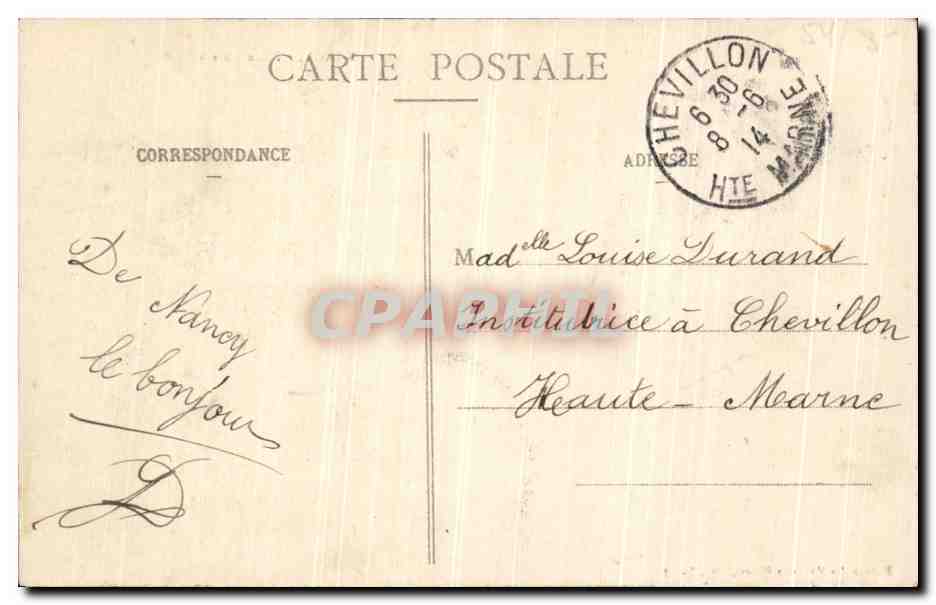 CPA Nancy Place Thiers — Verso