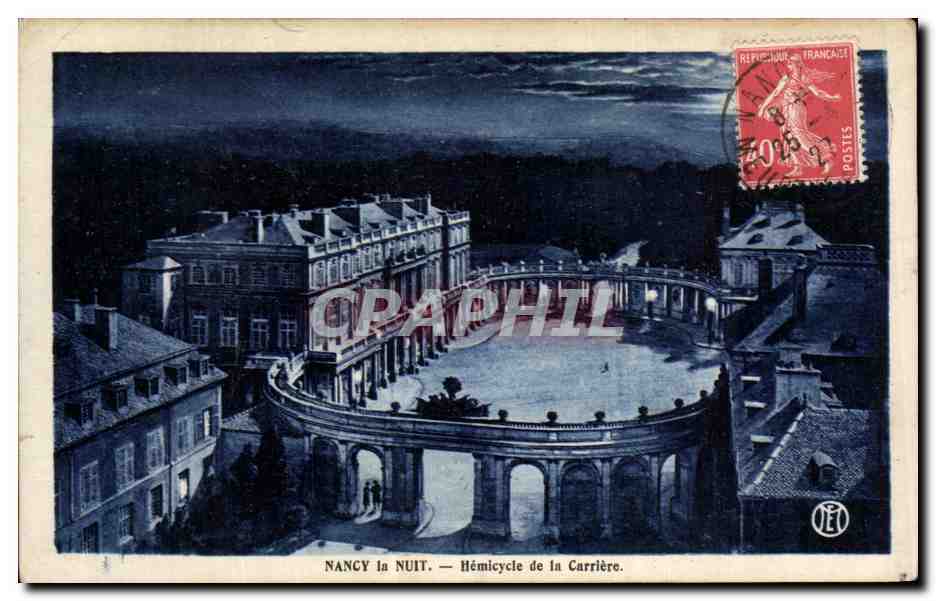 CPA Nancy La Nuit Hemicycle de la Carriere