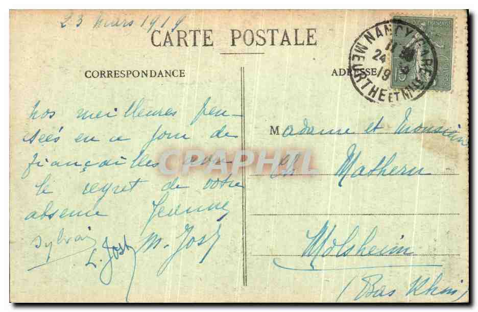 CPA Nancy Place Ducal Petite et Grande porterie — Verso
