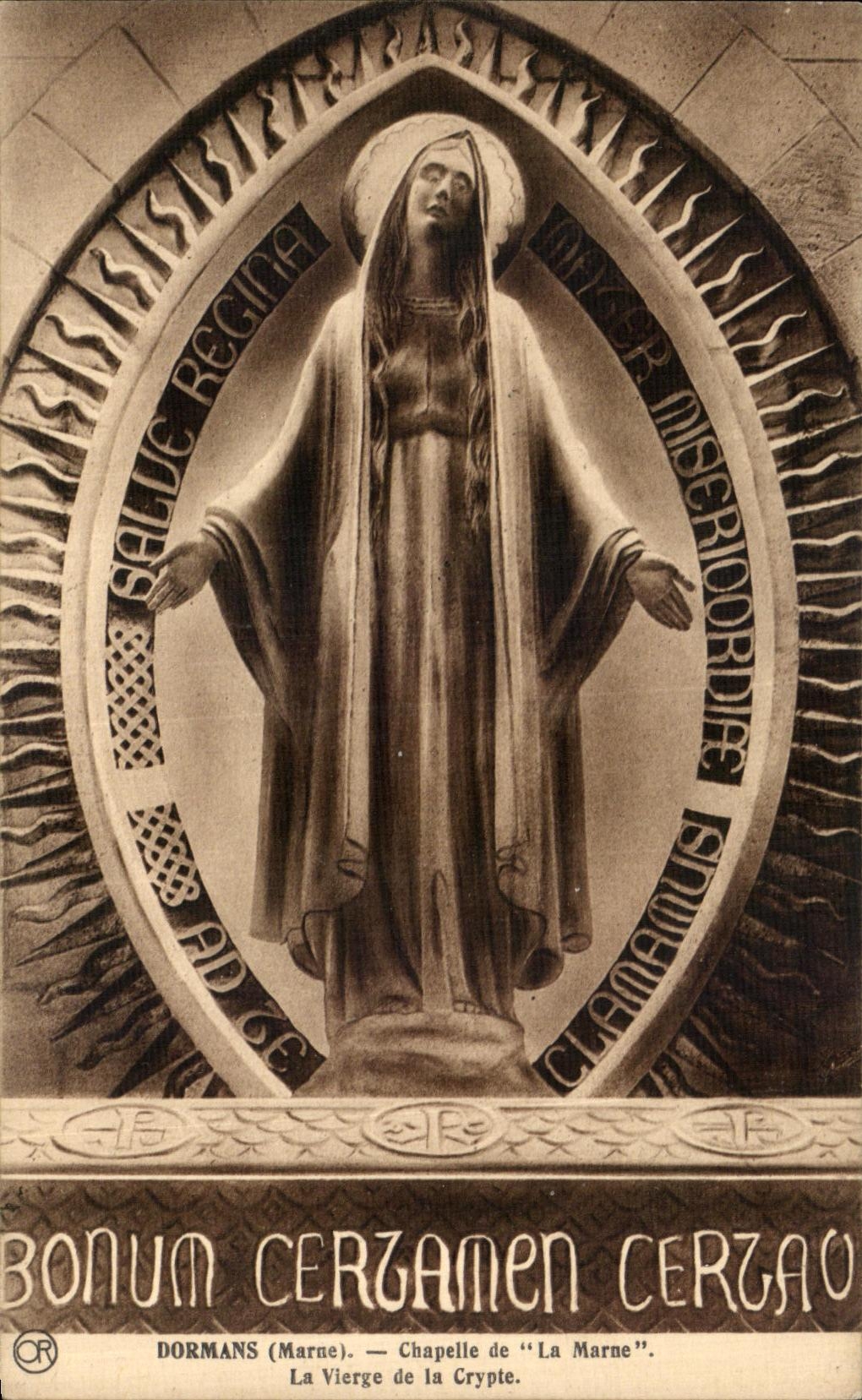 CPA Dormans Chapelle De La Marne La Vierge De La Crypte