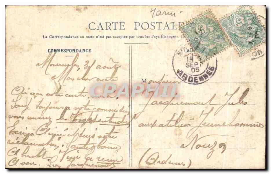 CPA Au camp de Chalons Interieur d une chambree Militaria — Back