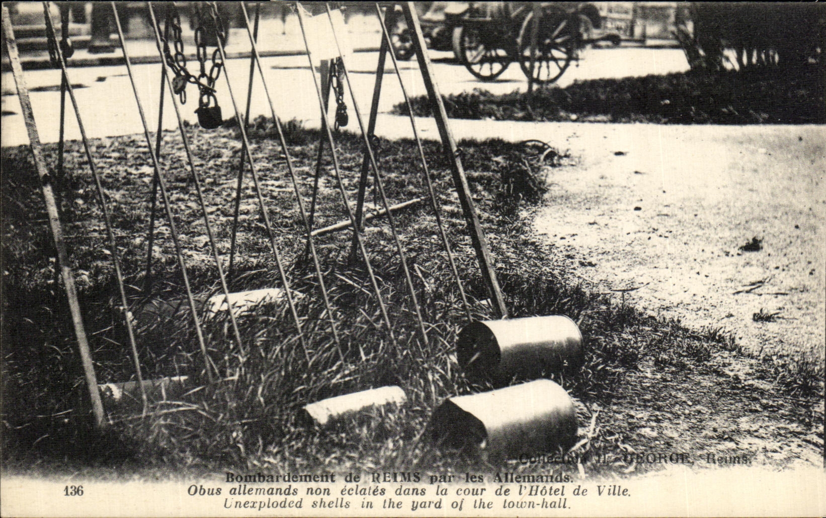 CPA Reims Bombardement Par les Allemands Militaria