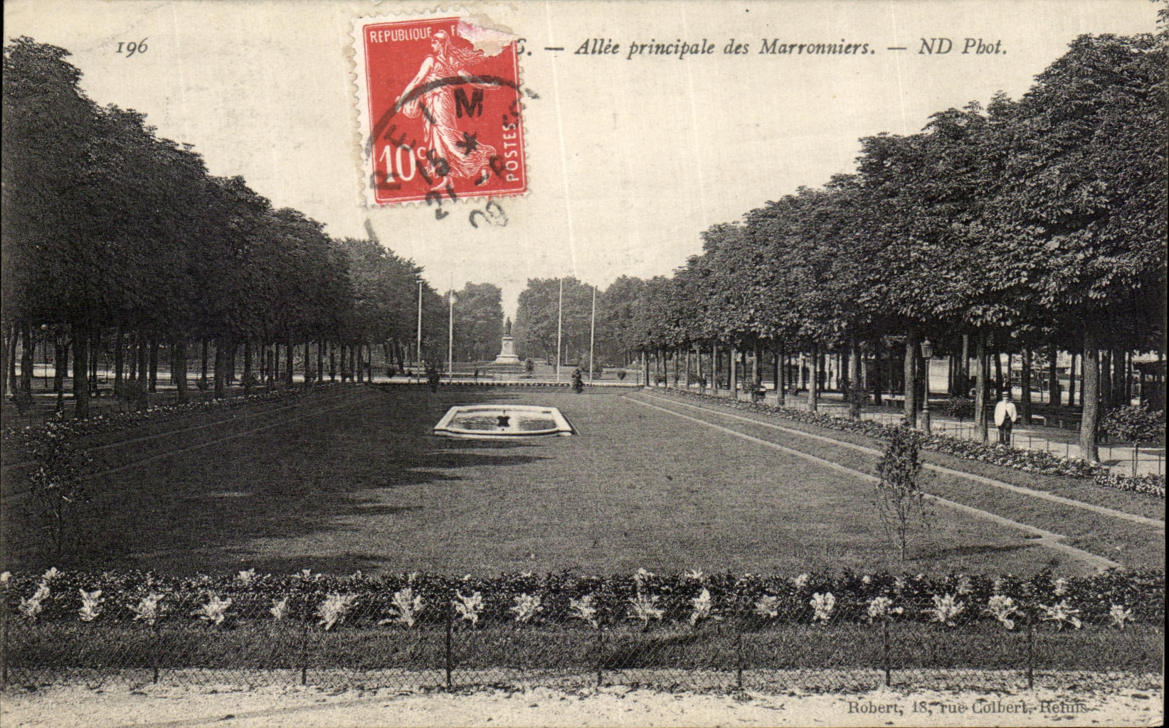 CPA Reims Allee Principale Des Marronniers 