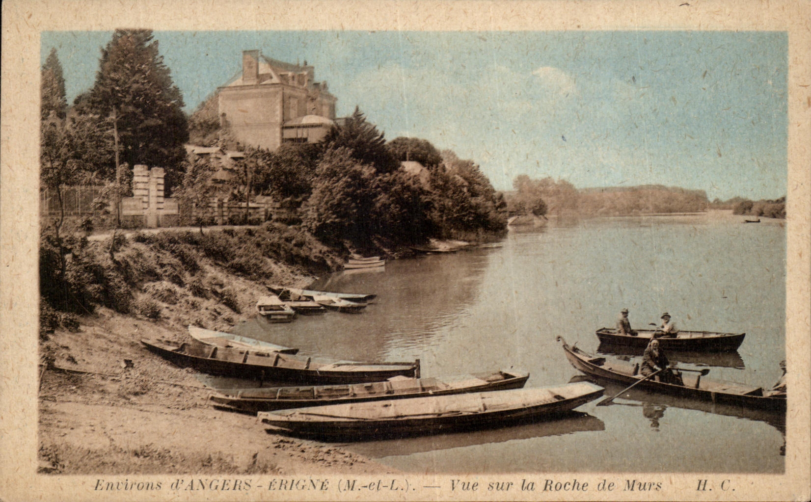 CPA Environs d Angers erigne Vue sur la roche de murs 