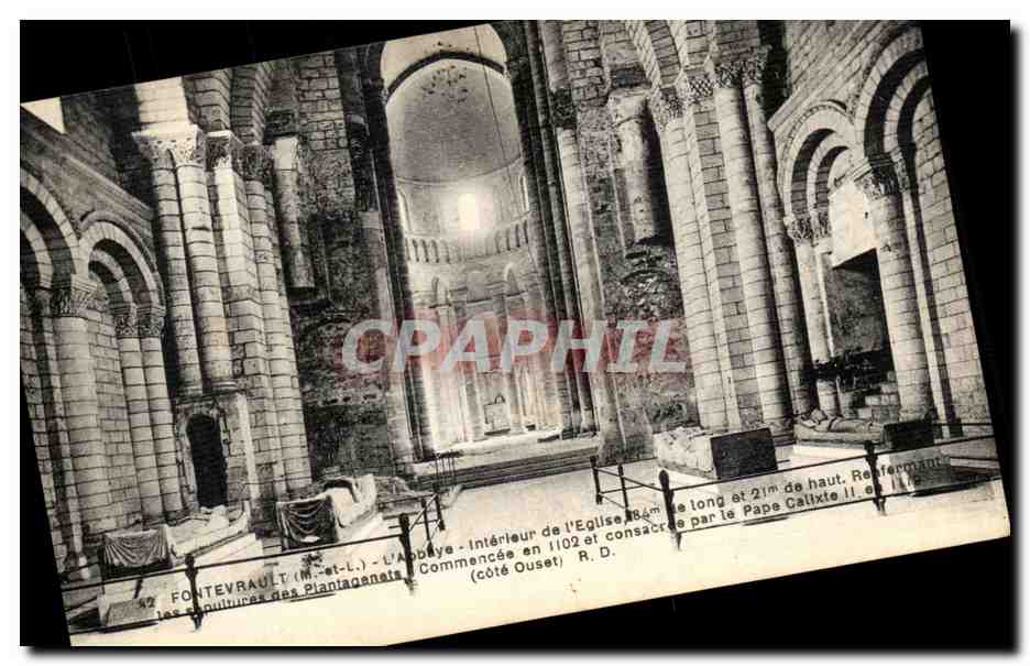 CPA Fontevrault L Abbaye Interieur de L Eglise