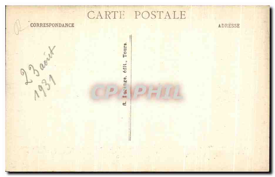 CPA Fontevrault L Abbaye Interieur de L Eglise — Rückseite