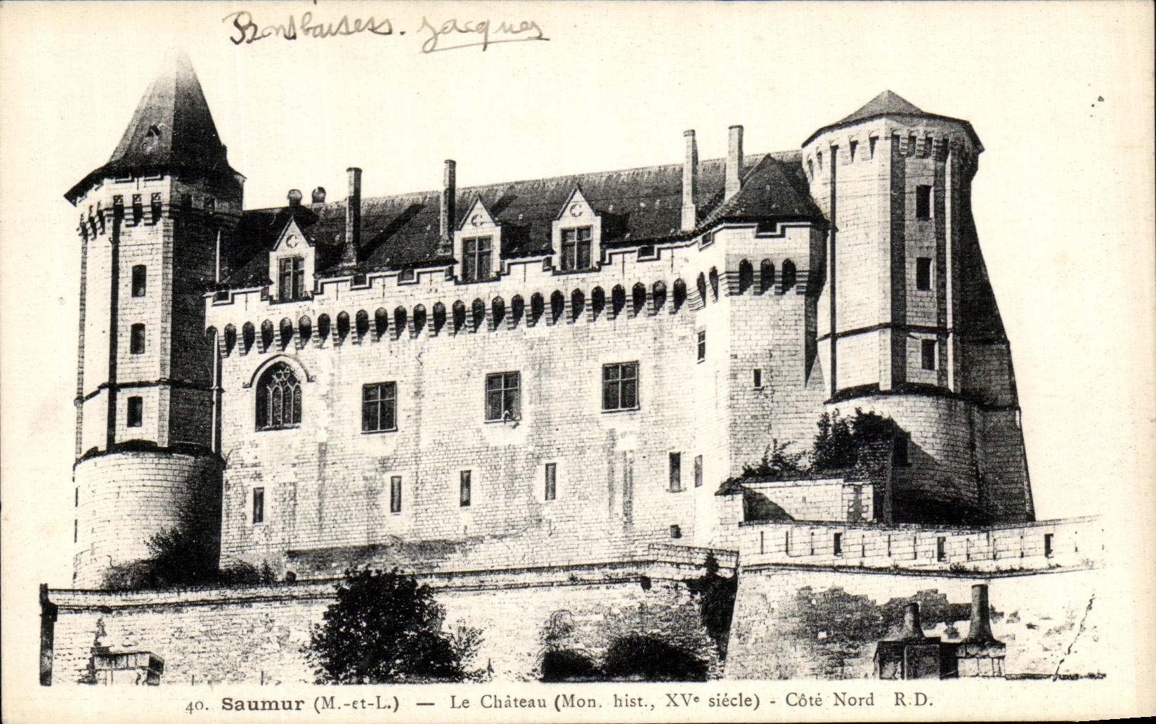 CPA Saumur Le Chateau Cote Nord