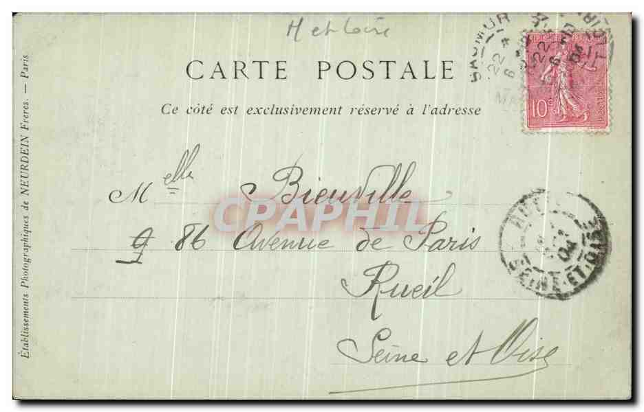 CPA Saumur Vue Prise du Quai Victor Hugo — Rückseite