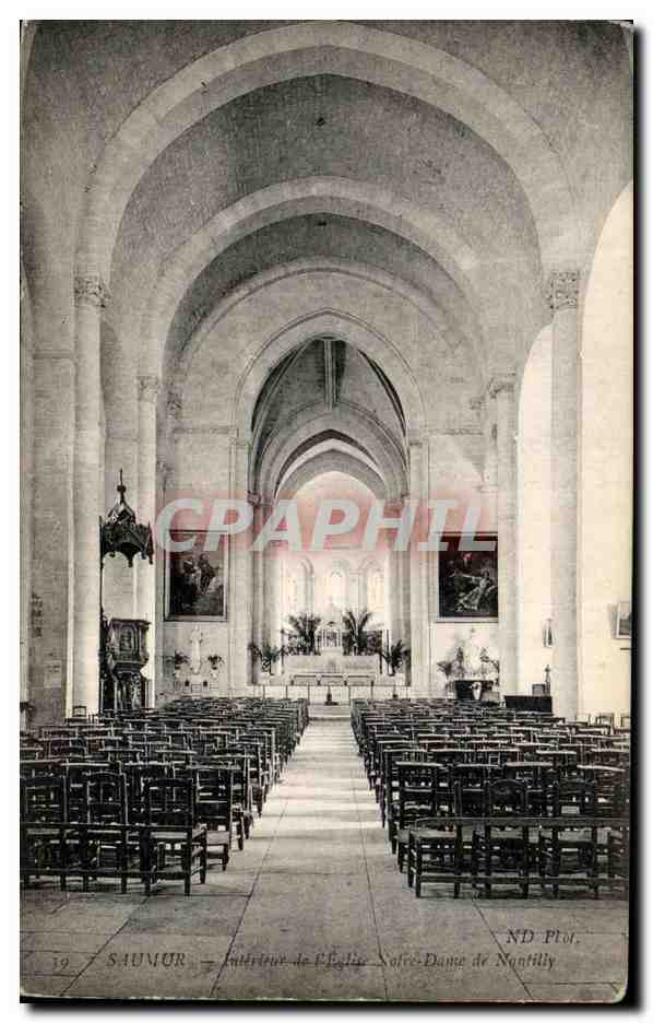 CPA Saumur Interieure De L Eglise Notre Dame De Nantitily 