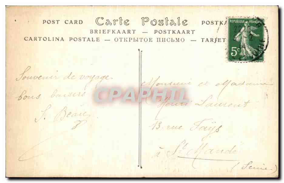 CPA Saumur Le pont Cessart Et Le Theatre  — Rückseite