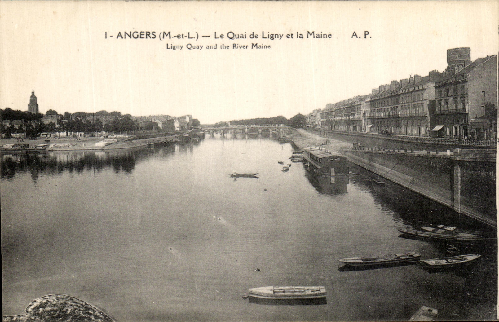 CPA Angers Le Quai De Ligny Et La Maine 