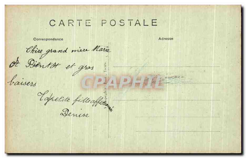 CPA Angers Place Marguerite d Anjou et rue de la Gare  — Rückseite