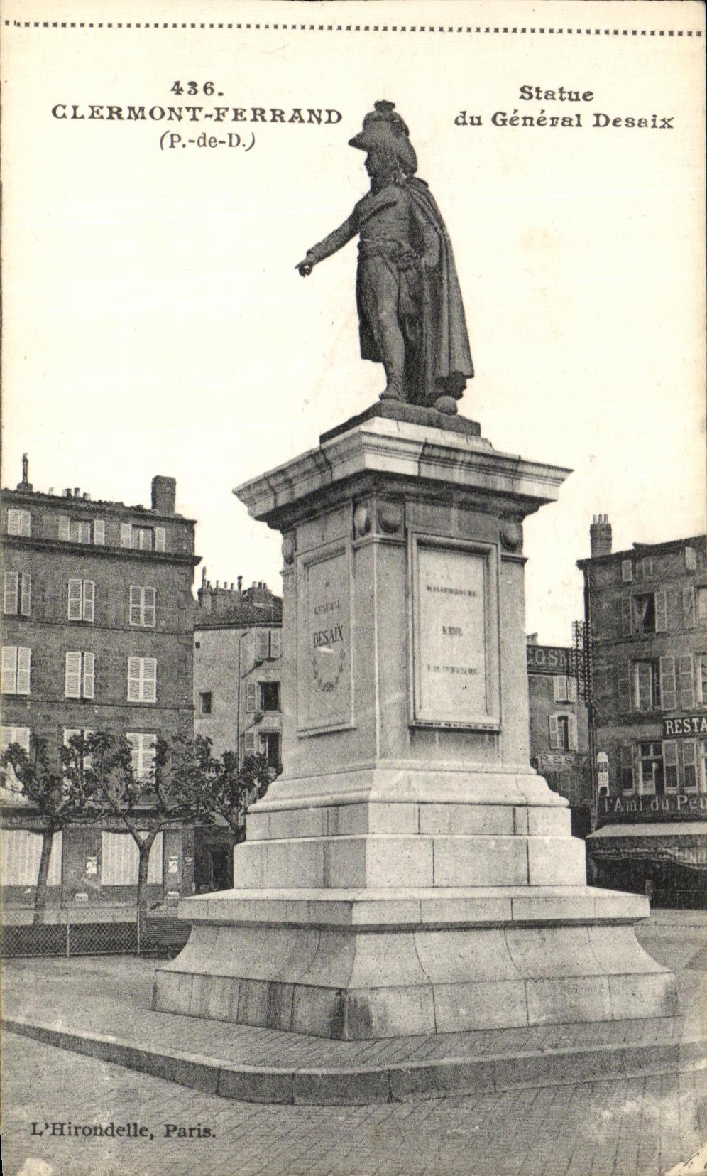 Clermont-Ferrand — Statue du Général Desaix — L'Hirondelle, Paris