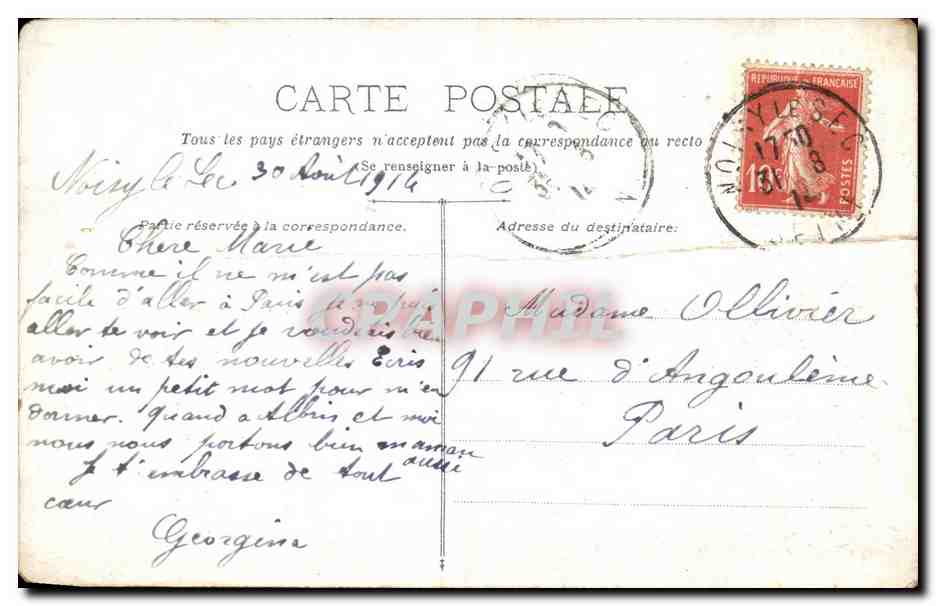 CPA Vue de Clermont Ferrand Sur le Puy De Dome — Verso