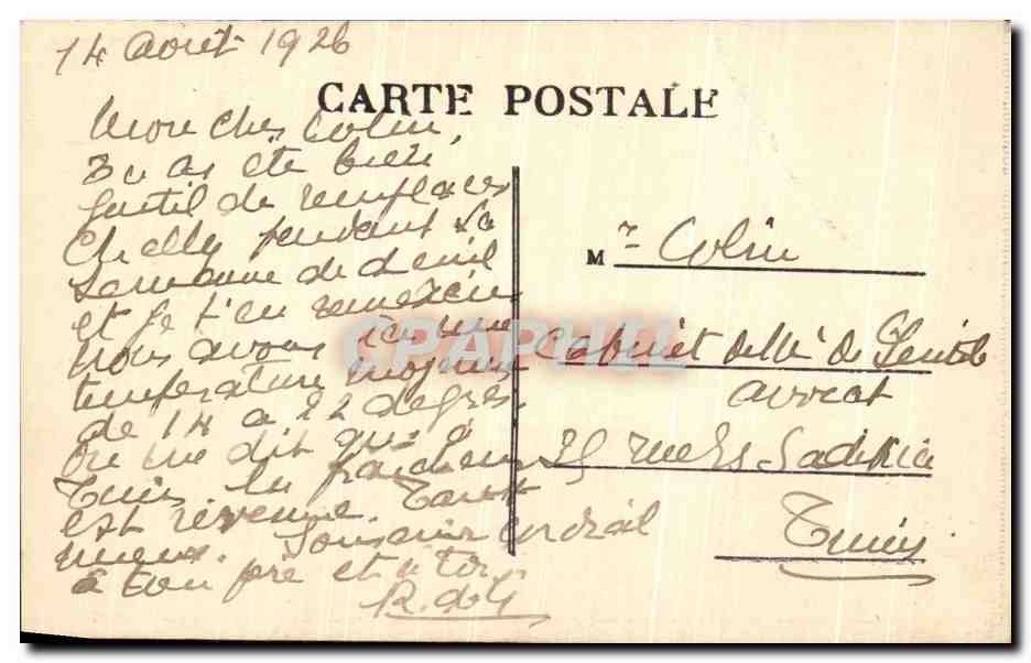 Royat-Chamalières — Établissement des Franciscaines, Cour St François — Éditeur C. L. Demeure, n° XI — Rückseite