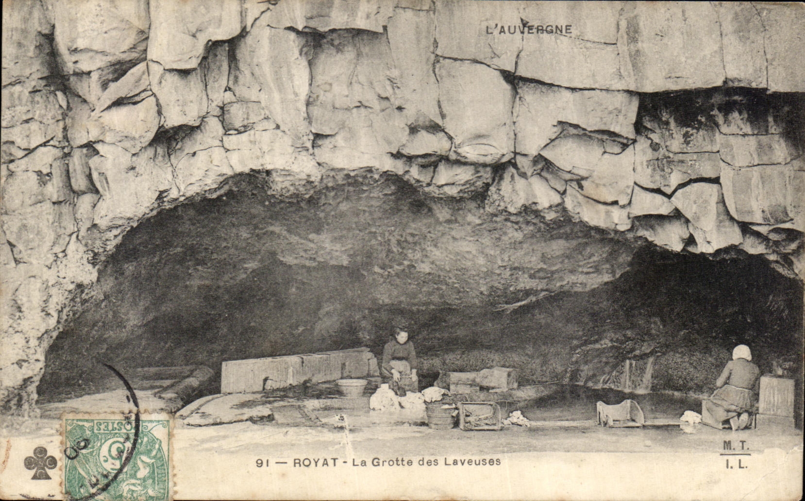CPA Royat La Grotte des Laveuses Lavandieres Femmes
