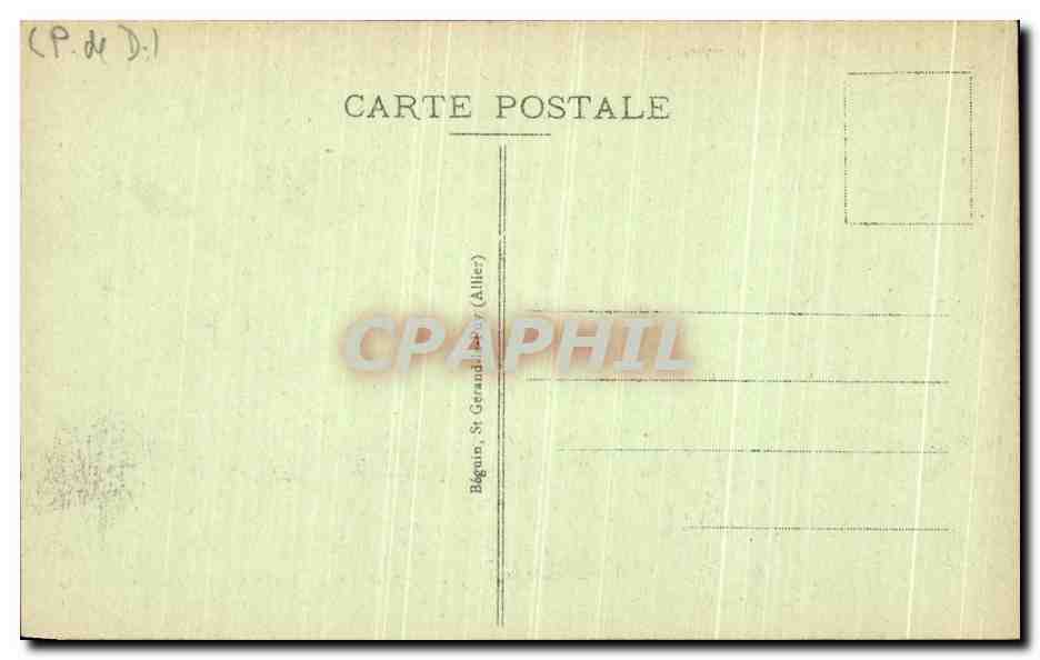 CPA Royat Les Bains L Eglise Et La Fontaine animee  — Rückseite